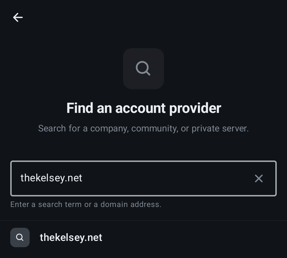 Type in thekelsey.net and click it when it shows up underneath
